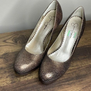 Jessica Simpson Gold brown Heels‎ Pumps
